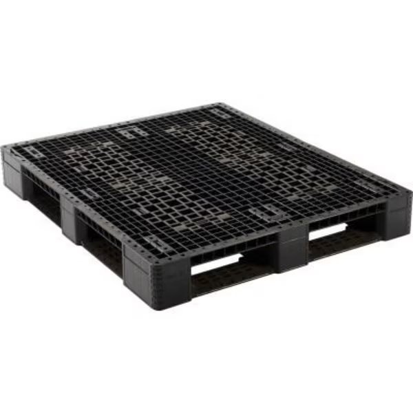 Global Industrial Rackable & Stackable Pallet HDPE 4-Way 48inx40in 30000 Lb Stat Cap Black, Monoflo International, Mfr#: 412511